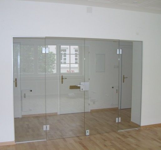 Glas innenbereich office holzfussboden