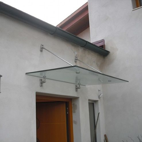 Glasdach holztür
